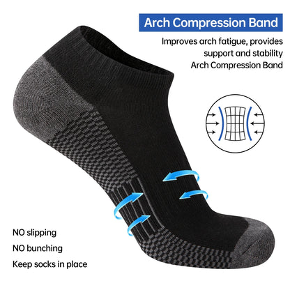 Mens 10 Pairs Athletic Ankle Socks Men'S Breathable Low Cut Socks