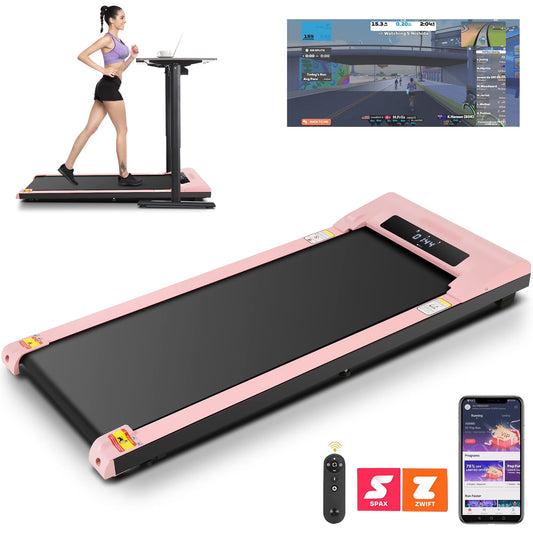 ANCHEER Walking Pad, 2 in 1 under Desk Treadmill with Remote Control、Led Display, 300 Lbs Portable Treadmill for Home/Office (Gray)